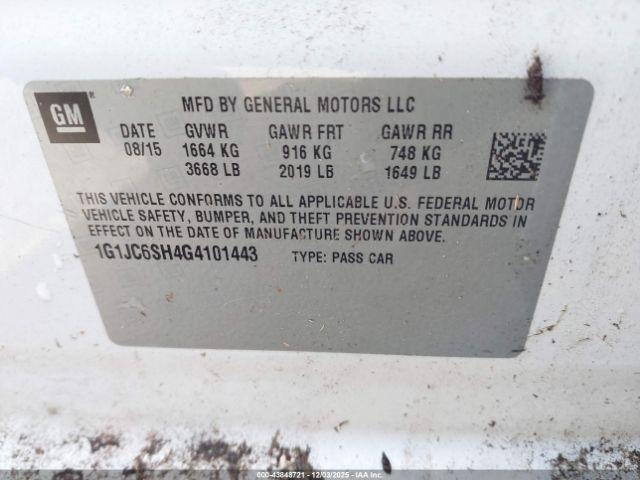 Chevrolet Sonic Lt Auto Image 2