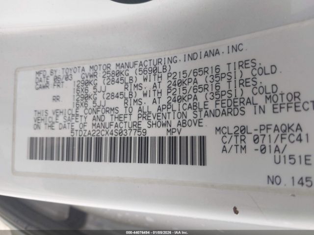 Toyota Sienna Xle Image 11