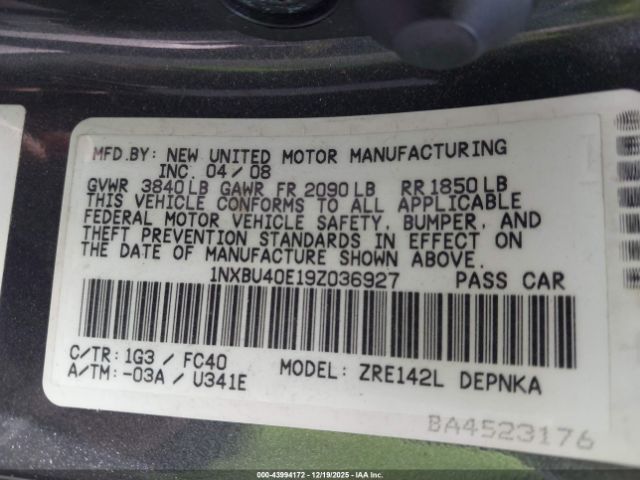 Toyota Corolla Xle Image 7