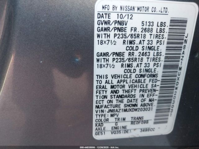 Nissan Murano Sl Image 8